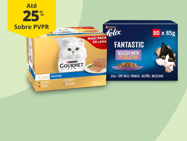 At&eacute; 25% PVPR em packs de comida h&uacute;mida